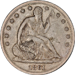 1861-S Seated Half Dollar Civil War Date Choice XF++ Superb Eye Appeal