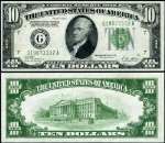 FR. 2002 G $10 1928-B Federal Reserve Note Chicago G-A Block Choice CU+