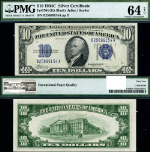 FR. 1704 $10 1934-C Silver Certificate Choice PMG CU64 EPQ
