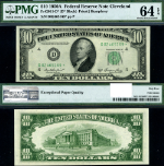 FR. 2011 D* $10 1950-A Federal Reserve Note Cleveland D-* Block Choice PMG CU64 EPQ Star