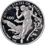 2016-W Platinum American Eagle $100 PCGS PR69 DCAM Statue of Liberty Mercanti