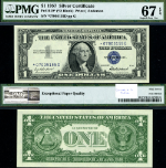 FR. 1619 $1 1957 Silver Certificate *-D Block Superb PMG CU67 EPQ Star