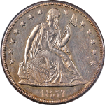1857 Seated Liberty Dollar NGC PF61 Key Date Nice Eye Appeal Nice Strike