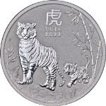 2022 Australia 1/2 Ounce Silver - Year of the Tiger - Lunar Series III BU STOCK