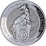 2022 Great Britain 10 Ounce Silver - Queens Beasts: Greyhound of Richmond -STOCK
