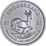 2021 South Africa 1 Ounce Silver - Krugerrand - BU - STOCK