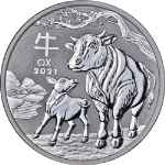 2021 Australia 1 Ounce Silver - Year of the Ox - Lunar Series III - BU - STOCK