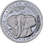 2021 Somalia 1 Ounce Silver - Elephant - BU - STOCK