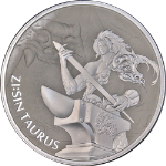 2021 South Korea 1 Ounce Silver - ZI: Sin Taurus - BU - STOCK