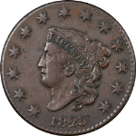 1825 Large Cent Choice XF/AU N.3 R.4- Superb Eye Appeal Strong Strike