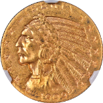 1909-D Indian Gold $5 NGC MS63 Nice Eye Appeal Nice Luster Strong Strike