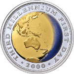 2000 Australia Bi-Metal $20 Coin - .999 Gold Center &amp; Silver Border - 13.4gr OGP