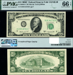 FR. 2013 D $10 1950-C Federal Reserve Note Cleveland D-C Block Gem PMG CU66 EPQ