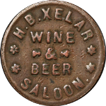 H.B. Xelar Saloon Kentucky - 640C-3A - R.3 - 1863 Store Card