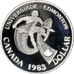 1983 Canada Silver Dollar Proof - Universiade Edmonton - .3750oz ASW OGP