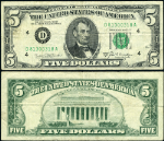 FR. 1971 D $5 1969-B Federal Reserve Note FSN #D81300318A D-A Block VF