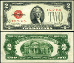 FR. 1508 $2 1928-G Legal Tender E-A Block AU