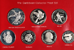 1983 Caribbean Collector 7 Coin Proof Set - 1.88 ounces .925 Fine - OGP COA