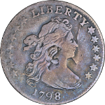 1798 Bust Dime Large &#39;8&#39; Choice VF Details Great Eye Appeal Nice Strike