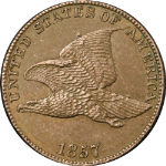 1857 Flying Eagle Cent Nice Unc Great Eye Appeal