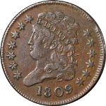 1809 Half Cent Choice XF+ C-3 R.1 Great Eye Appeal Strong Strike