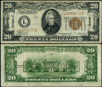 FR. 2305 $20 1934-A Hawaii Note L-A Block VF