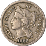 1888 Three (3) Cent Nickel