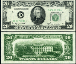 FR. 2059 D* $20 1950 Federal Reserve Note Cleveland D-* Block CU Star