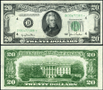 FR. 2059 D* $20 1950 Federal Reserve Note Cleveland D-* Block CU Star
