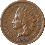 1864-L Indian Cent