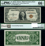 FR. 2300 $1 1935-A Hawaii Note P-C Block Gem PMG CU66 EPQ