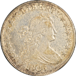 1806 Bust Half Dollar Pointed &#39;6&#39; Stem Through Claw Nice VF/XF 0-115 R.1