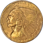 1927 Indian Gold $2.50 PCGS MS64+ Superb Eye Appeal Strong Strike