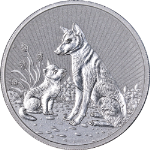2022 Australia 2 Ounce Silver - Dingo &amp; Next Generation Pup - 9999 Fine - STOCK