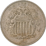 1866 Shield Nickel - RAYS
