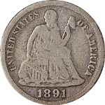 1891-O Seated Liberty Dime