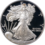 2004-W Silver American Eagle $1 PCGS PR69 DCAM Edmund Moy Signed