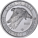 2016 Canada Wildlife Series $8 Coin - White Falcon - 1.50 Ounces Silver - STOCK