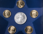 2007 U.S. Mint Annual Dollar Set w/ Burnished 2007-W American Silver Eagle STOCK