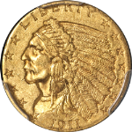 1911-P Indian Gold $2.50 PCGS MS62 Nice Eye Appeal Nice Luster Strong Strike