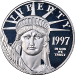 1997-W Platinum American Eagle $100 Proof Bullion Coin - OGP COA - STOCK