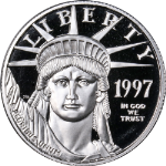 1997-W Platinum American Eagle $50 Proof Bullion Coin - OGP COA - STOCK