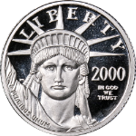 2000-W Platinum American Eagle $10 Proof Bullion Coin - OGP COA - STOCK