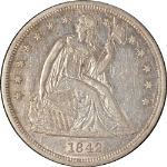 1842 Seated Liberty Dollar XF/AU Details Nice Eye Appeal Strong Strike