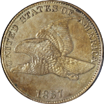 1857 Flying Eagle Cent AU/BU Details Nice Eye Appeal Strong Strike