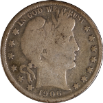 1906-O Barber Half Dollar