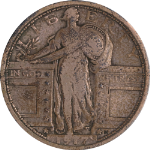 1917-D Type 1 Standing Liberty Quarter