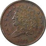 1835 Half Cent Nice Unc C-2 R.1 Great Eye Appeal Strong Strike