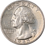 1943-S Washington Quarter Doubled Die Obverse Nice AU/BU Nice Eye Appeal