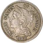 1888 Three (3) Cent Nickel